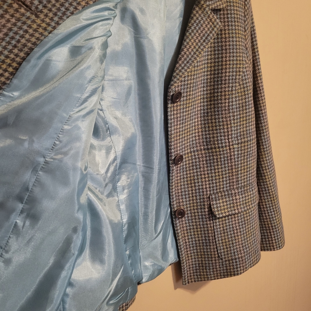 Pendleton Wool Multi-Colored Plaid Blazer With Poc - image 5